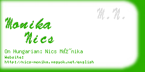 monika nics business card